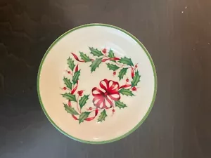 Small Christmas Candy dish/ Ribbon with leaf design. - Picture 1 of 4