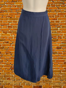 BNWT GANT EVENING BLUE MIDI SKIRT SIZE XS LINEN VISCOSE NAVY WRAP STYLE SUMMER - Picture 1 of 6