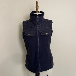 Wrangler Navy Blue Fleece Womens Vest Full Zip Pockets - Horse Riding s XS - Picture 1 of 16