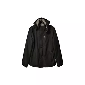 Outdoor Life Hooded Jacket Men Small Black Zip Winter Lightweight - Picture 1 of 7