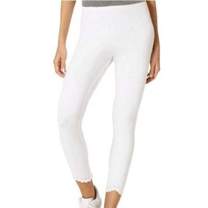 HUE Cropped Eyelet-Hem High-Waist Leggings X SMALL (3666) - Picture 1 of 8