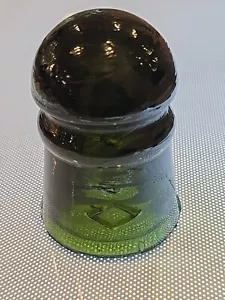 BELLISSIMO ISOLANTE PONY VETRO GOFFRATO DIAMANTE VERDE OLIVA - Foto 1 di 7