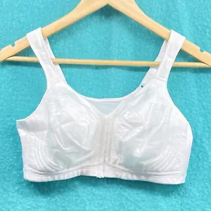 Playtex 18 Hour Posture Boost Front Close Bra Wirefree E525 Sz 38 D White ~ New! - Picture 1 of 12