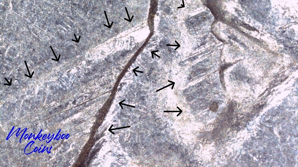 1996 P Washington Quarter - Abraded Die & Spiked Head Die Crack- Rare Error Coin - Image 1 of 4