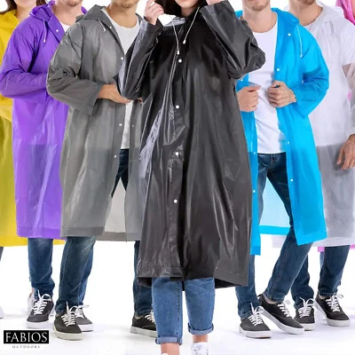 Raincoat Waterproof Poncho Reusable EVA Adult Camping Festival Rain Coat Jackets - Image 1 of 4