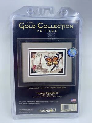 Dimensions Gold Petite Travel Memories Kit Punto de Cruz Contado Nuevo 18 Ct. Foto 1 de 4