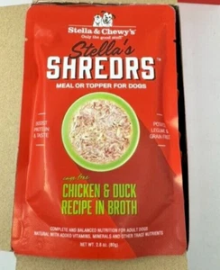 Stella and Chewys Dog Shredrs Chicken and Duck 2.8oz. (24 pouches) SALE PRICED - Picture 1 of 3