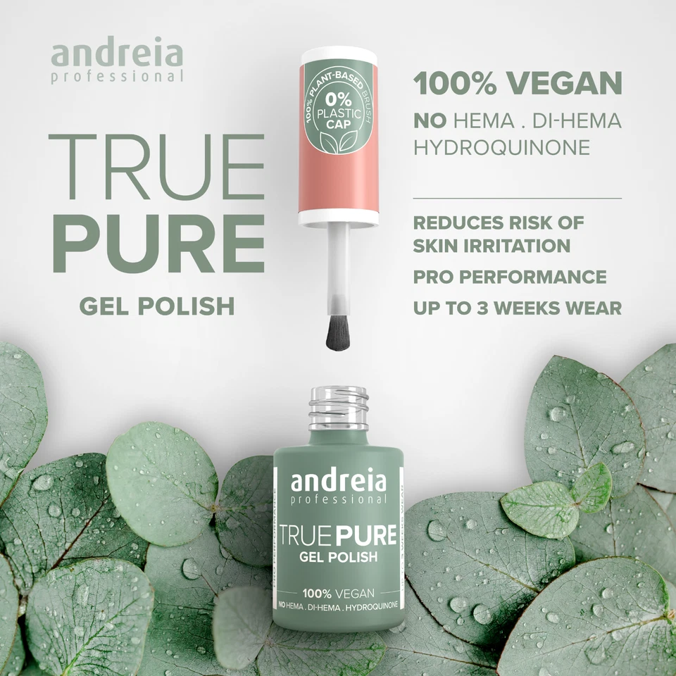Hema Free Gel Nail Polish For Sensitive Nails - Andreia Professional True Pure