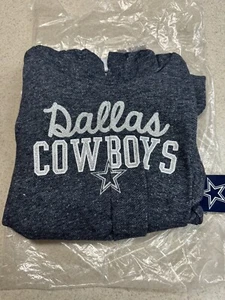 NFL Dallas Cowboys Girls' Sammy French Terry Hoodie - Dark Blue - C351 - Picture 1 of 7