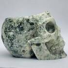 900G Natural Nice Aquatic Agate Quartz Skull Hand Carved Crystal Healing Skull
