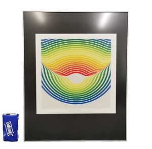 HERBERT OEHM Swing Big Drop Farbserigraphie Op Art handsigniert ZERO Siebdruck - Picture 1 of 10