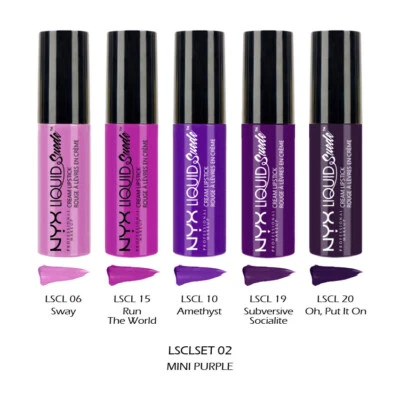 1 NYX Líquido Ante Crema Pintalabios - Mini Talla Set Lsclset02CM - Violeta" - Imagen 1 de 2