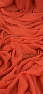 Tela naranja crepe Georgette 58"" precio por metro - Imagen 1 de 2