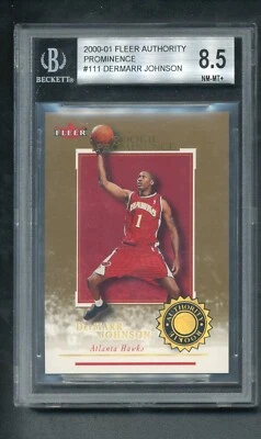 2000 Fleer Authority #111 DerMarr Johnson Rookie Prominence RC/25 BGS 8.5! RARE! - Image 1 of 2