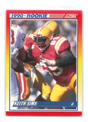 Keith Sims - 1990 Score #648 RC - Iowa State Cyclones - Image 1 of 2