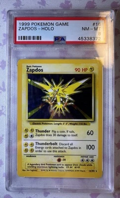 1999 Pokemon Game Zapdos Holo Base Set 16/102 PSA 8 NM MT - Image 1 of 2