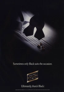 1993 Johnnie Walker: Sometimes Only Black Suits the Occasion Vintage Print Ad - Picture 1 of 1