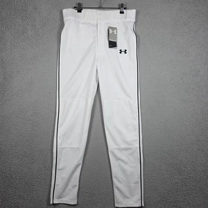 Under Armour Baseball Pants Youth Size XL White Full Length Heatgear Loose Fit - Picture 1 of 11