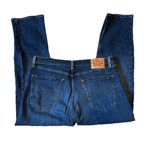Levis 505 Jeans 36x30 Men Blue Denim Regular Fit Straight Leg Casual Dark Wash - Picture 1 of 12