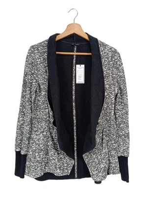 CLUB MONACO Cardigan Damen Jacke Gr. DE 38 hellgrau-schwarz Casual-Look - Bild 1 von 4