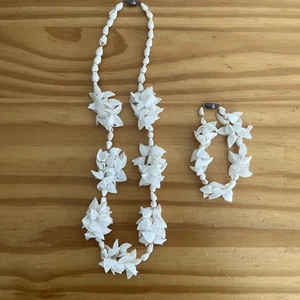 Vintage 20" Muschel Halskette und passendes Armband gebraucht - Bild 1 von 7