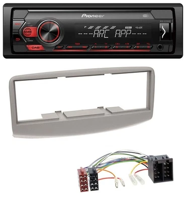 Pioneer DAB 1DIN MP3 AUX USB Autoradio für Fiat Multipla 186 1999-2010 grau - Bild 1 von 4
