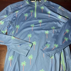 CHUBBIES PERFORMANCE GOLF 1/4 ZIP PULLOVER LS SHIRT MENS SZ XL PALM TREES/GOLF - Bild 1 von 7