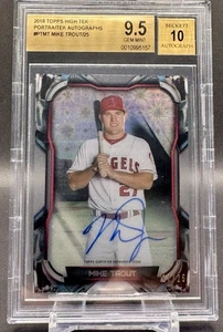 2018 Topps High Tek Mike Trout Portraitek SP Auto #/25 BGS 9.5/10 - Picture 1 of 2