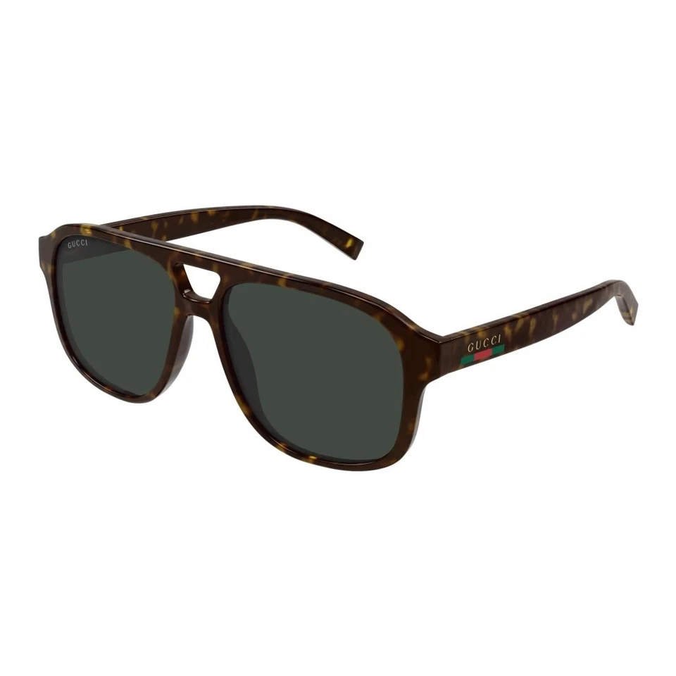 GUCCI GG1856S 002 Havana Green Men's Medium 57 mm Sunglasses