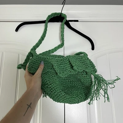 Bolso Cubo Rhode X Target Paja Crochet Verde Playa Tropical Vacaciones Foto 1 de 4