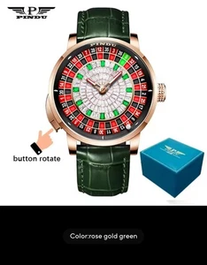 PINDU Russian Roulette Wheel Automatic Watches for Men NH35A Movement Design - Picture 1 of 7