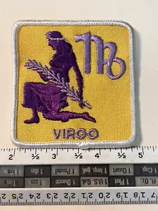 Vintage Jungfrau Sternzeichen Horoskop Astrologie Aufnäher Patch Twill - Bild 1 von 2