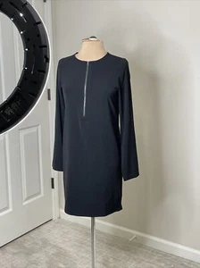 APT 9 schwarzes Tunika Kleid Reißverschluss Langarm Longtop XS Rollriegel - Bild 1 von 10