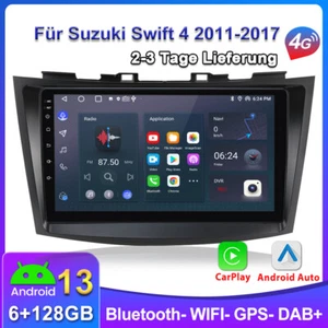 6+128G Android 13 Carplay Autoradio Für Suzuki Swift 4 2011-2017 GPS NAVI DAB+ - Bild 1 von 13