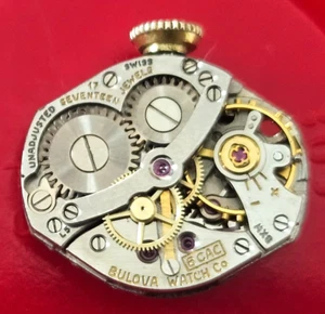 Vintage BULOVA 6CAC 17J Uhrwerk (BALANCE LÄUFT) Lot625 - Bild 1 von 5