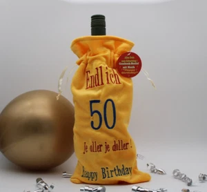 Flaschenbeutel 50. Geburtstag Geschenk / Weinflaschen / Bierflaschen - Bild 1 von 2