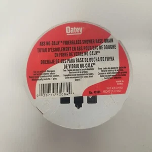 Oatey 42084 ABS NO-CALK 2" Finerglass Shower Drain with Stainless Steel Strainer - Picture 1 of 4