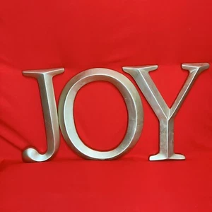 "Decoración de pared JOY deletreada / oro J O Y / letras de 12"" de alto / vacaciones / Navidad" - Imagen 1 de 20
