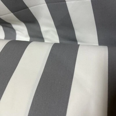 Tela IKEA SOFIA Gris Blanco Rayas Anchas Ropa Tapicería Cortinas por yarda Foto 1 de 4