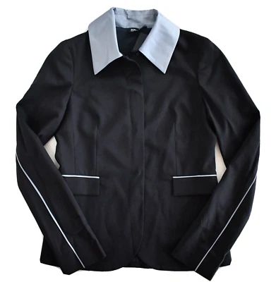 NOVA JAQUETA BLAZER JIL SANDER AZUL MARINHO Preta LÃ VIRGEM 32 2XS - Imagem 1 de 4