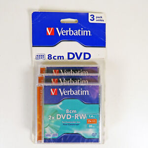 Verbatim 3 Pack X 1.4GB DVD-R 8cm Storage Media For Camcorder Hard Coat