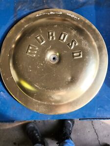 Vintage Moroso Gold Anodized 14" air cleaner lid. Chevy Ford AMC