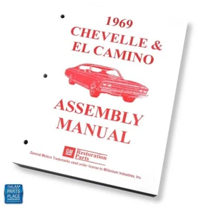 Chevelle & El Camino 1969 manual de montaje de fábrica GM cada hoja suelta/sin encuadernar - Imagen 1 de 4