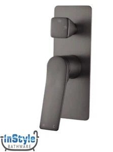 Brand New- Rushy Range- Shower/Bath Diverter Mixer- BRUSHED GUN METAL - Picture 1 of 7