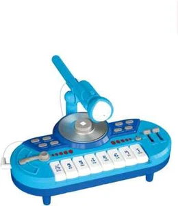 TODDLER PIANO TOY KEYBOARD, MULTI-FUNCTION MODE WITH DETACHABLE MICROPHONE BLUE - Picture 1 of 4