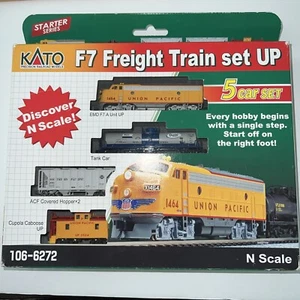 Kato 106-6272 Diesel F7 Freight Train 5 Car Set Standard DC Union Pacific N Scle - Picture 1 of 20