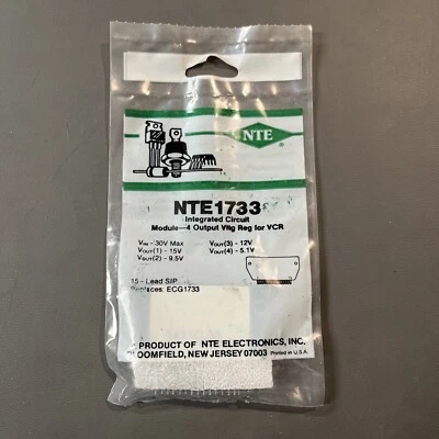 1 Each ~ NTE1733 ~ Module - 4 Output Positive Voltage Regulator For VCR ~ NOS - Image 1 of 3