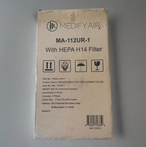 GENUINE Medify Air MA-112UR-1 with HEPA H14 Replacement Filter 2-Pack New/Open - Picture 1 of 1