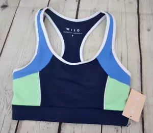 Sujetador deportivo WILO Racer Panel para mujer TALLA PEQUEÑA azul/verde nuevo con etiquetas - Imagen 1 de 6