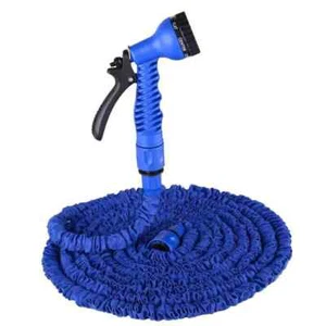 TUBO ACQUA GIARDINO CON PISTOLA TUBO ESTENSIBILE 50M PIEGHEVOLE IRRIGAZIONE - Foto 1 di 17
